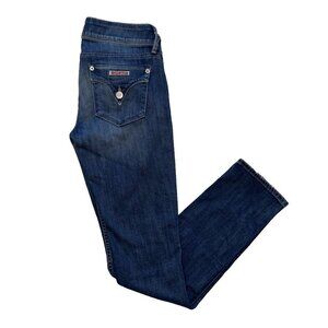 Hudson Jeans Women's‎ size 25x 31 Collin, Flap Mid-Rise Skinny Dark Wash Denim